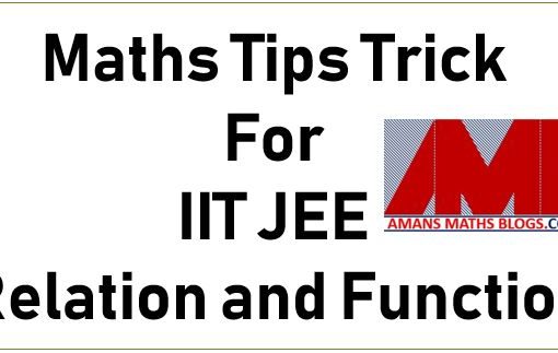 maths trips and trick for iit jee relation and function