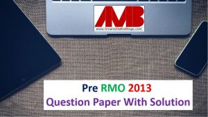 pre rmo 2013 question paper with solutions