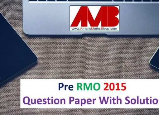 pre rmo 2015 question paper with solutions