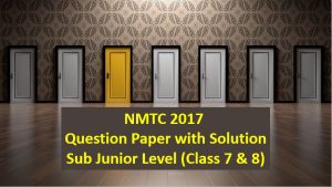 nmtc 2017 question papers with solutions sub junior level