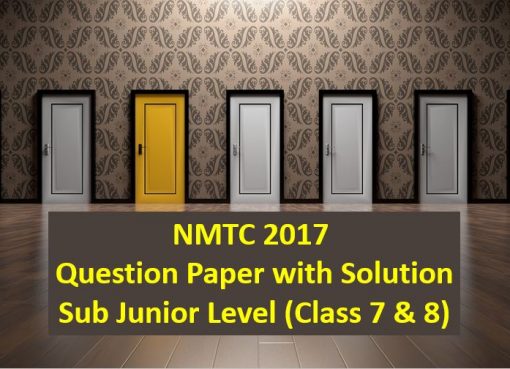 nmtc 2017 question papers with solutions sub junior level