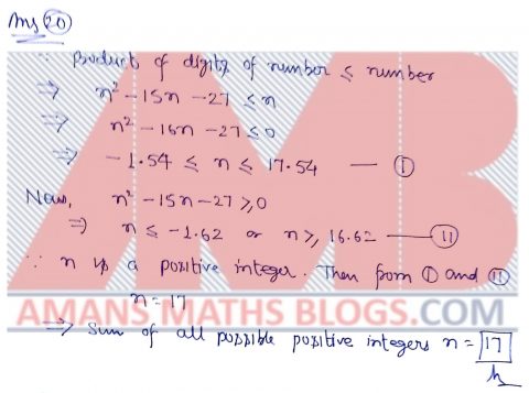 Pre Rmo Pre RMO 2018 Question Paper With Solution