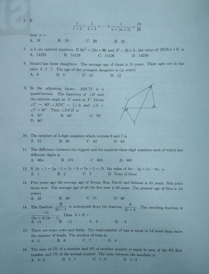 nmtc 2018 question papers with solutions sub junior
