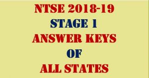 ntse 2018 answer keys of all states