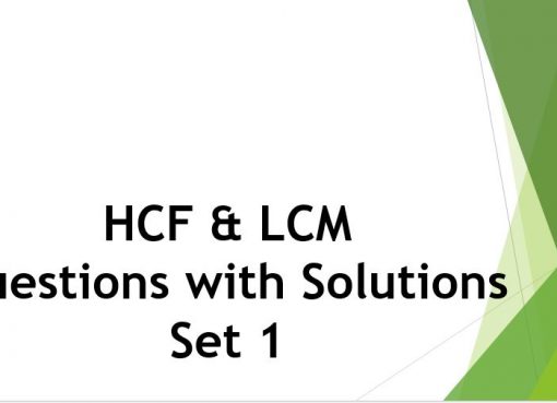 HCF and LCM Question and Answer Set 1