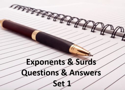 exponents and surds questions and answers set 1