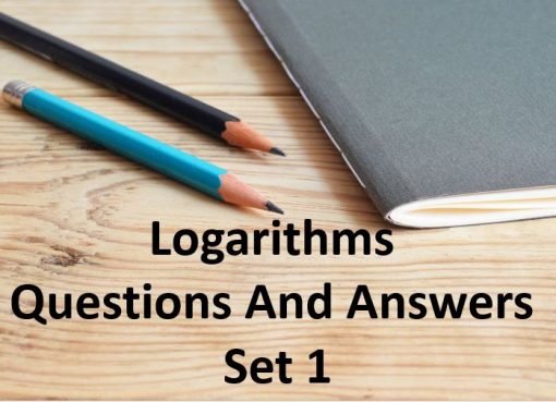 logarithm questions and answers set 1