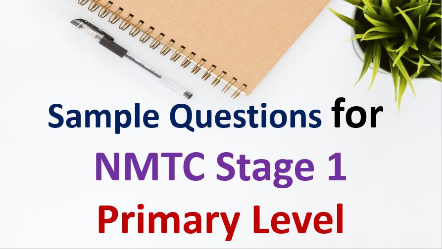 sample paper for NMTC Stage 1 Primary Level