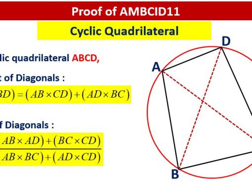 cyclic quadrilateral ptolemy theorem
