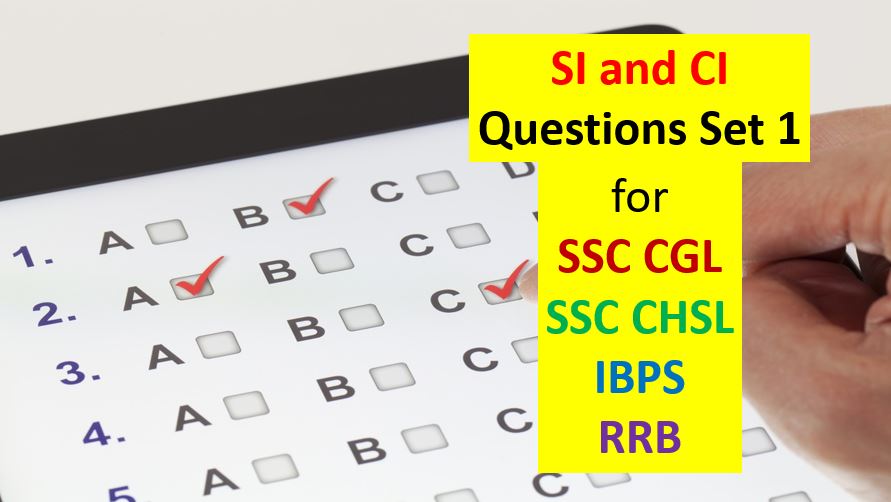si and ci questions set 1 for ssc cgl chsl ibps rrb
