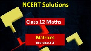 NCERT Solutions for Class 12 Maths
