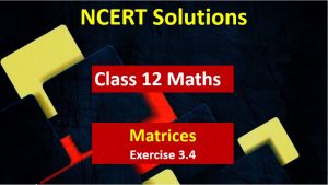 NCERT Solutions for Class 12 Maths