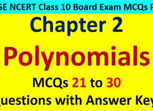 Important MCQ Questions for Class 10 Maths Chapter 2 Polynomials AMBiPi