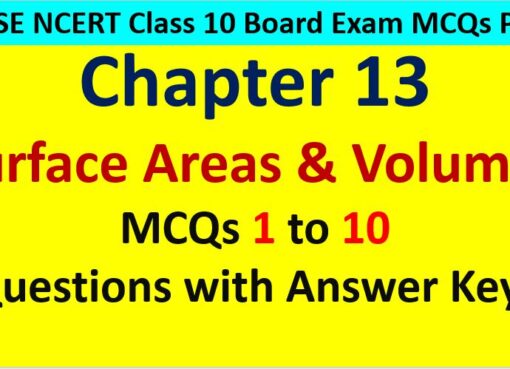 MCQ Questions for Class 10 Maths Chapter 13 Surface Areas and Volumes 1 to 10 with Answer Keys PDF AMBiPi